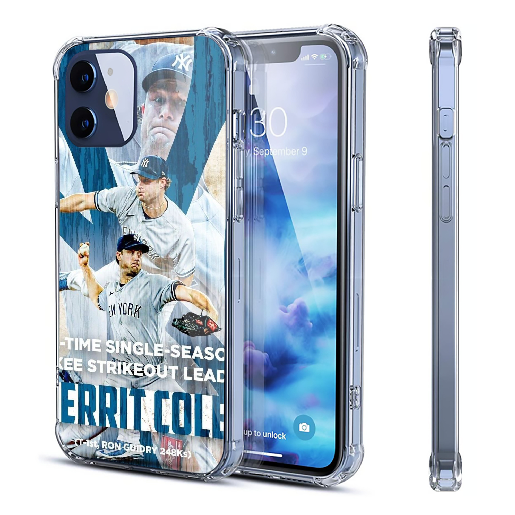 Gerrit Cole 25 Clear IPhone 12 Case – Soft TPU With UV Print – Enhanced Drop Protection, Precise Fit, Anti-Fingerprint, Customizable Design, Scratch-Resistant, Yellow-Resistant